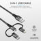 Trust Keyla - 3-in-1 USB Kabel - Extra Sterk - 1 Meter