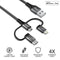 Trust Keyla - 3-in-1 USB Kabel - Extra Sterk - 1 Meter