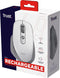 Trust Ozaa - Draadloze Muis met USB-dongle - Oplaadbaar - Rechtshandig - Wit
