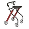 TrustCare Let's Go Indoor binnenrollator (inclusief mandje en dienblad) Rood