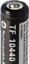 Trustfire 10440 300 mAh 3,6 V - 3,7 V beschermde Li-ion celvlam, met kop 46,22x15 mm