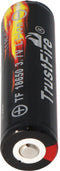 Trustfire 18650 2400 mAh 3,7 V beveiligd, let op afmetingen 68,5 x 18,3 mm