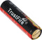 Trustfire 18650 2400 mAh 3,7 V beveiligd, let op afmetingen 68,5 x 18,3 mm