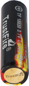 Trustfire 18650 2400 mAh 3,7 V beveiligd, let op afmetingen 68,5 x 18,3 mm