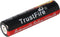 Trustfire 18650 2400 mAh 3,7 V beveiligd, let op afmetingen 68,5 x 18,3 mm
