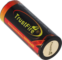 Trustfire 26650 5000 mAh 3.6V - 3.7V beschermde Li-ion batterij
