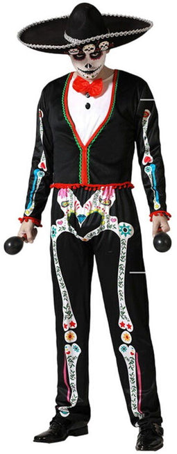Skelet Kostuum Volwassenen XL – Comfortabel Polyester – Ideaal Voor Halloween Feesten