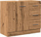vidaXL - Wastafelkast - 63x30x54 - cm - bewerkt - hout - artisanaal - eikenkleur