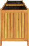 vidaXL - Plantenbak - met - voering - 199x38,5x50 - cm - massief - acaciahout