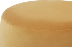SOPHIA - Poef - Mosterdgeel - 39 cm - Fluweel