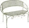 Mica Decorations Bankje Provence - 124x61.5x87.5 cm - Ijzer - Licht Groen