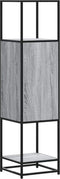 vidaXL - Hoge - kast - 35,5x35x139 - cm - bewerkt - hout - en - metaal - grijs - sonoma