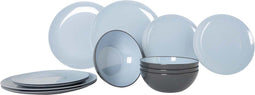 Gimex Vivid Line - Servies - 12-Delig - Onbreekbaar en Kraswerend - Blauw (12 stuks)