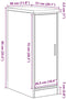 vidaXL - Garagekast - 30x51x85 - cm - massief - grenenhout - betongrijs