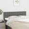 vidaXL - Hoofdborden - 2 - st - 72x5x78/88 - cm - stof - donkergrijs