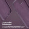 Accezz MagSafe Leather Backcover iPhone 15 - Echt leer - Verhoogde randen - Paars