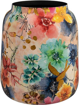 TS Collection - Bloempot hoog Sparkle spring - 21x24 - Metaal & Epoxy - Exclusieve woonitems voor binnen - Handgemaakt - Unieke print - Designed by Lammie