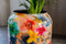 TS Collection - Bloempot hoog Sparkle spring - 21x24 - Metaal & Epoxy - Exclusieve woonitems voor binnen - Handgemaakt - Unieke print - Designed by Lammie
