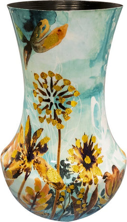 TS Collection - Vaas Fresia fresh - 27x42 - Metaal & Epoxy - Exclusieve woonitems voor binnen - Handgemaakt - Unieke print - Designed by Lammie