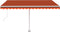 vidaXL - Luifel - vrijstaand - automatisch - 450x300 - cm - oranje - en - bruin