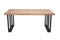 Feel Furniture - 220x100 Eettafel - Massief Glad Boomstamblad Eiken - 5 cm dik - Twin U Frame