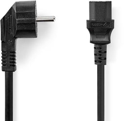 Nedis CEGL10000WT50 - Kabel 500cm - Ongeaarde plug (C7) naar geaarde plug (C13) - Zwart