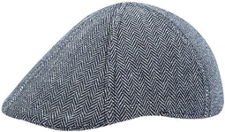 Milanoro Platte Pet - Wolmix - Visgraatmotief - Navy