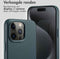 Accezz MagSafe Leather Backcover - Krasbestendig - Donkergroen (iPhone 15 Pro Max)