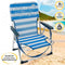 Folding Chair 55 x 35 x 72 cm White Navy Blue