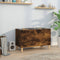 vidaXL - Platenkast - 74,5x38x48 - cm - bewerkt - hout - gerookt - eikenkleurig
