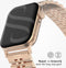 Selencia Jubilee stalen bandje - Geschikt voor Apple Watch 1, 2, 3, 4, 5, 6, 7, 8, 9, 10 (42 mm), SE - 38/40/41 mm - Rosé goud - One Size