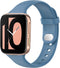 iMoshion Bandje Geschikt voor Oppo Watch 46 mm - iMoshion Siliconen band zilver knoopje - Blauw