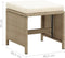 vidaXL - Tuinkrukken - 4 - st - met - kussens - poly - rattan - beige