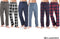 Milanoro - Set van 2 katoenen pyjamabroeken voor heren - Navy / Blauw effen - XL