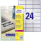 Avery-Zweckform L6133-20 Etiketten voor typeplaatjes 70 x 37 mm Polyester folie Zilver 480 stuk(s) Permanent hechtend L