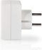 Nedis Stopcontact-Splitter - Type-F (CEE 7/7) - 250 V AC 50 Hz - Frans / Type-C (CEE 7/16) - 250 V AC 50/60 Hz - 2.5 A - 1700 W - Wit