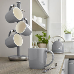 Swan Retro Mokken Set van 4 Grijs