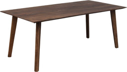 Old Inn - Eetkamertafel Mango walnoot met houten poot 240x100 cm