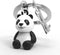 Metalmorphose - Sleutelhanger - Panda & Bamboo
