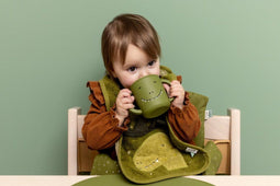 Trixie Tuitbeker - Mr. Dino - Drinkbeker voor Baby - Antilek Beker - Voor baby's vanaf 4 maanden - van Siliconen - Geschikt voor de Vaatwasser