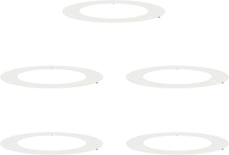 vidaXL - Plattering - 5 - stuks - Wit - Ø60/90 - cm - Staal