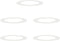 vidaXL - Plattering - 5 - stuks - Wit - Ø60/90 - cm - Staal
