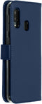 Selencia Galaxy A20e - Echt Lederen Bookcase - 3 Pashouders - Blauw