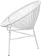 vidaXL - Tuinmaanstoel - poly - rattan - wit