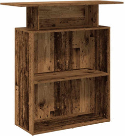 vidaXL - Receptiebalie - 100x40x104 - cm - bewerkt - hout - oud - houtkleurig
