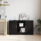 vidaXL - Zwart - Eiken - Sideboard - 120x30,5x70 - cm - van - Geengineerd - Hout