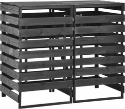 vidaXL - Containerberging - dubbel - 140x75x121 - cm - geverfd - grenenhout