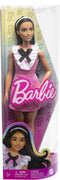 Barbie Fashionistas - Met roze geruiten jurkje - Barbiepop
