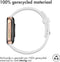 iMoshion Bandje Geschikt voor Oppo Watch 41 mm - iMoshion Siliconen band zilver knoopje - Wit