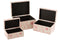 J-Line set van 3 dozen - hout - wit/roze